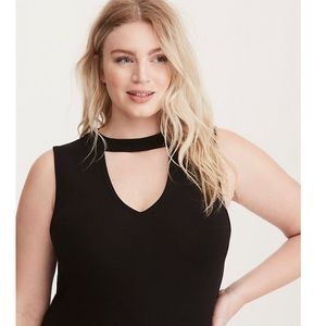 torrid black cut out tank top size 2x women